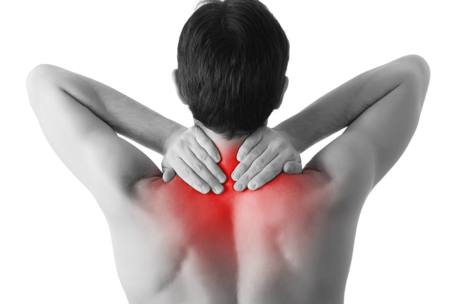 Lateral cervical spine X-ray showing vertebral alignment and curvature