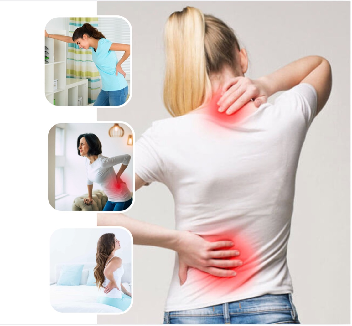 Side view of Derila ERGO pillow supporting head and neck with alignment indicators